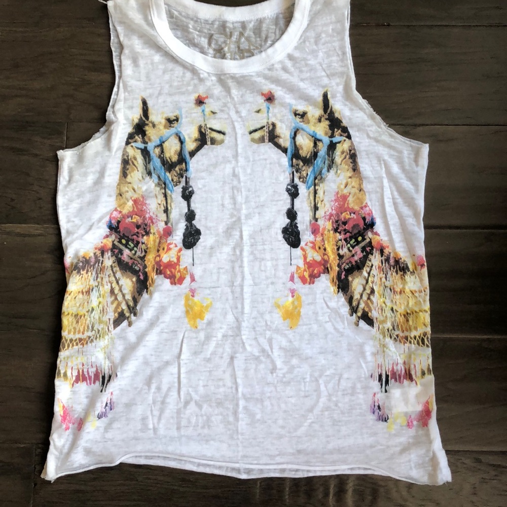 Chaser Camel Printed Tank Top